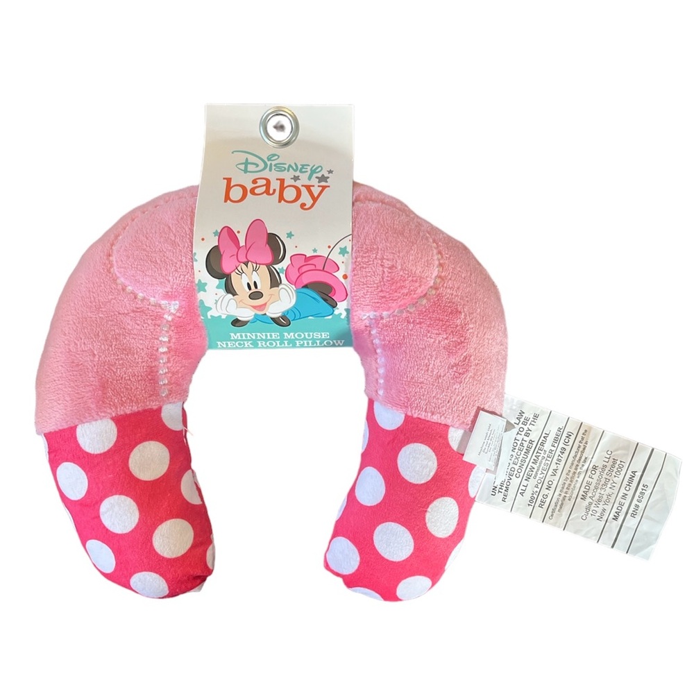 Disney Baby - Minnie Mouse Neck Roll Pals 9” Travel Pillow - NWT